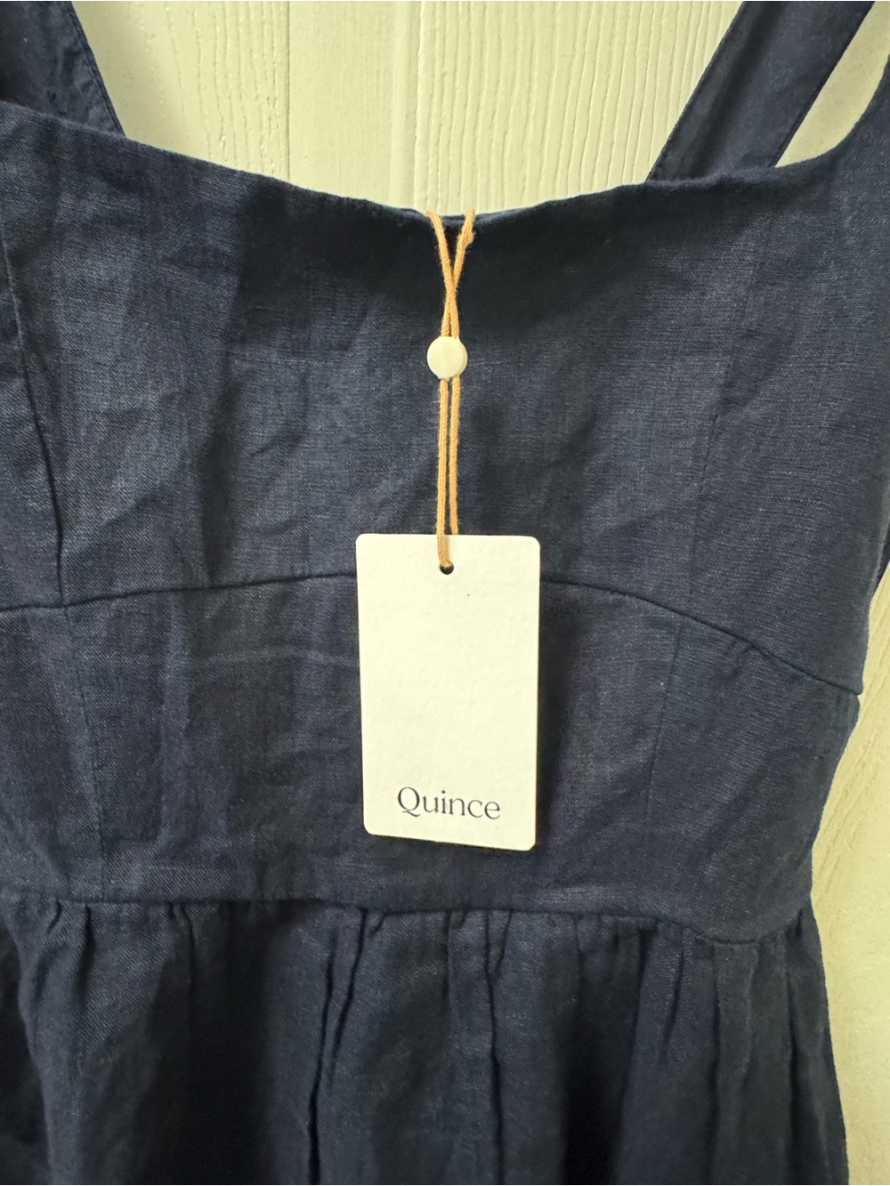 100% European linen fit y flare midi dress - Picture 4 of 10